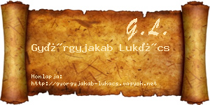 Györgyjakab Lukács névjegykártya
